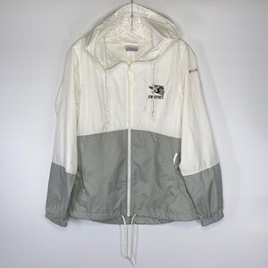 Columbia UW Stout Flash Forward Windbreaker Jacket White Gray